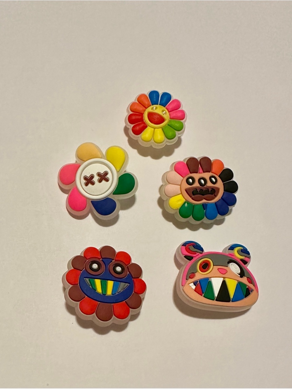 Colorful Flower & Monster Croc Charms